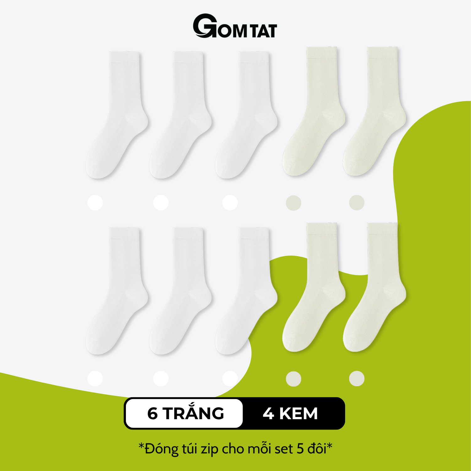 [BEST SELLER - HÀNG MỚI] Combo tất nữ cổ cao mùa hè GOMTAT mẫu trơn basic, vớ nữ chất cotton mềm mại - OAS-1706_thumbnail_13