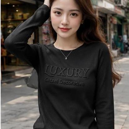 Áo Thun Lẻ dập nổi Luxury Free Size 45-75kg Co Giãn 4 Chiều Tôn Dáng Mềm Mịn Thoáng Mát Dễ Phối Phong Cách Borip Quảng Châu Chất Liệu Cao Cấp_thumbnail_4