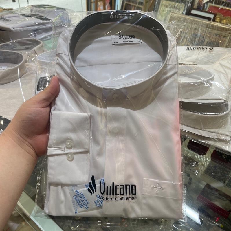 Áo trắng dài tay Vucano 3XL