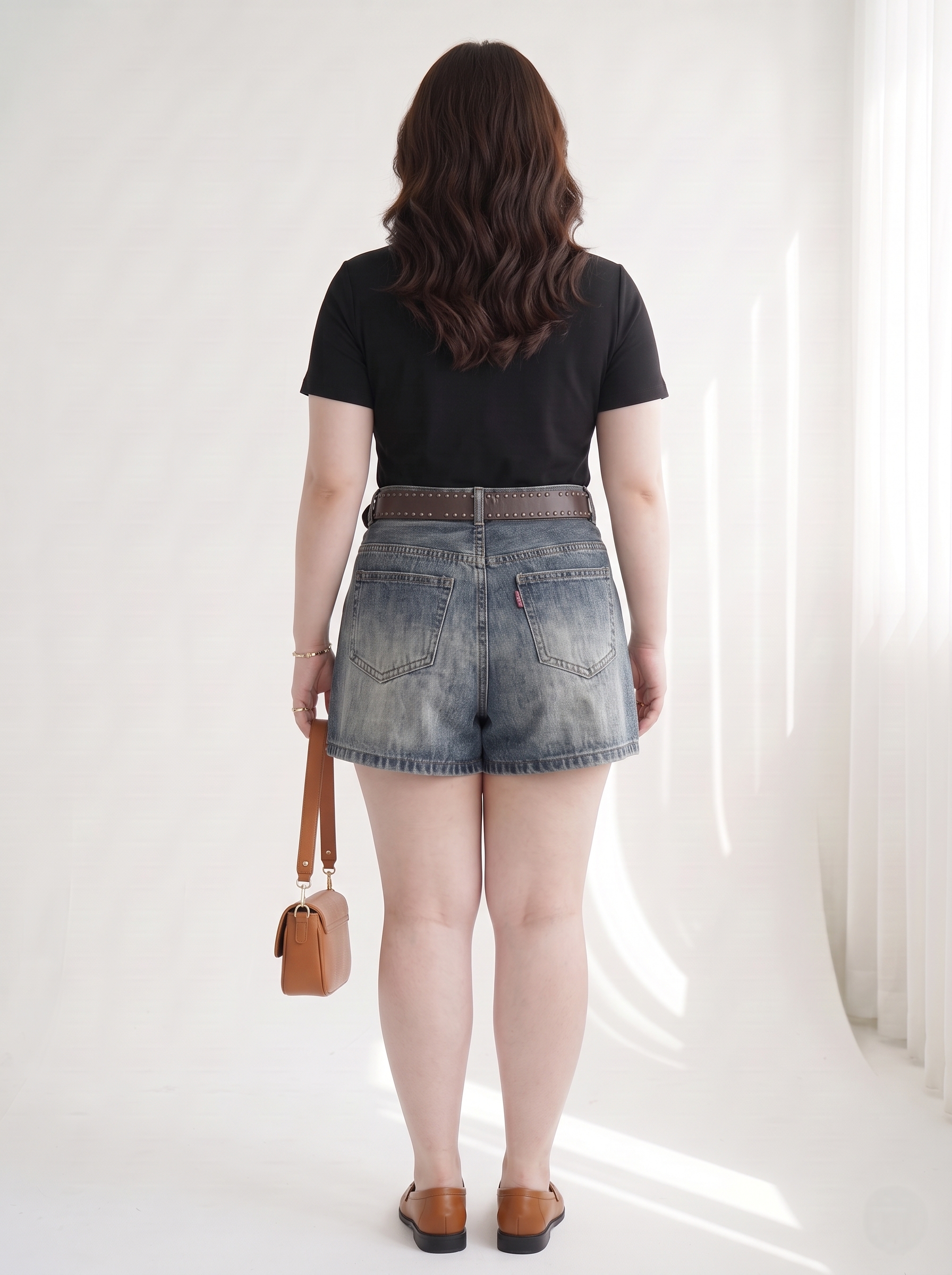 Quần Giả Váy Jean Túi Hộp Bigsize Lưng Cao Dáng A - Xanh Đậm, Xanh Nhạt - Vừa 55–90kg - T-QVJ2125_thumbnail_1