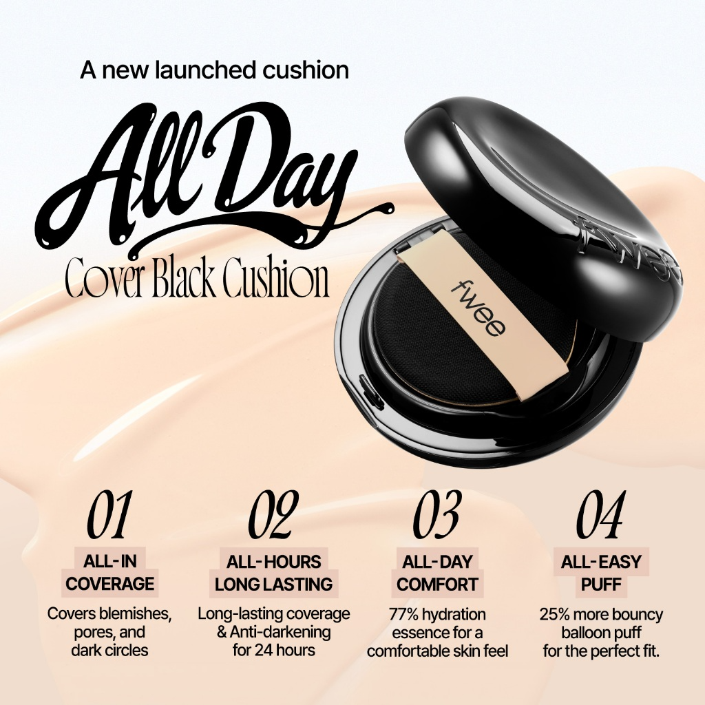 [FWEE] Cushion Fwee All-Day Cover Black Cushion 13g