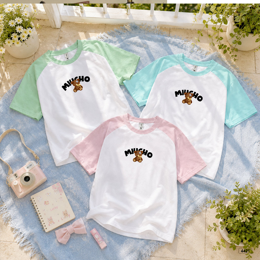 Áo babytee form ôm phối tay mix màu gấu Miucho 4421_thumbnail_6
