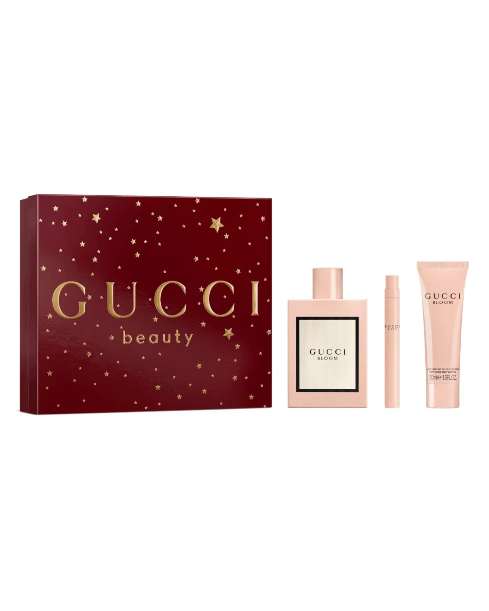 Gift Set Gucci Bloom EDP 3pcs (EDP 100ml + Body Lotion 50ml + Mini 10ml (Hồng)