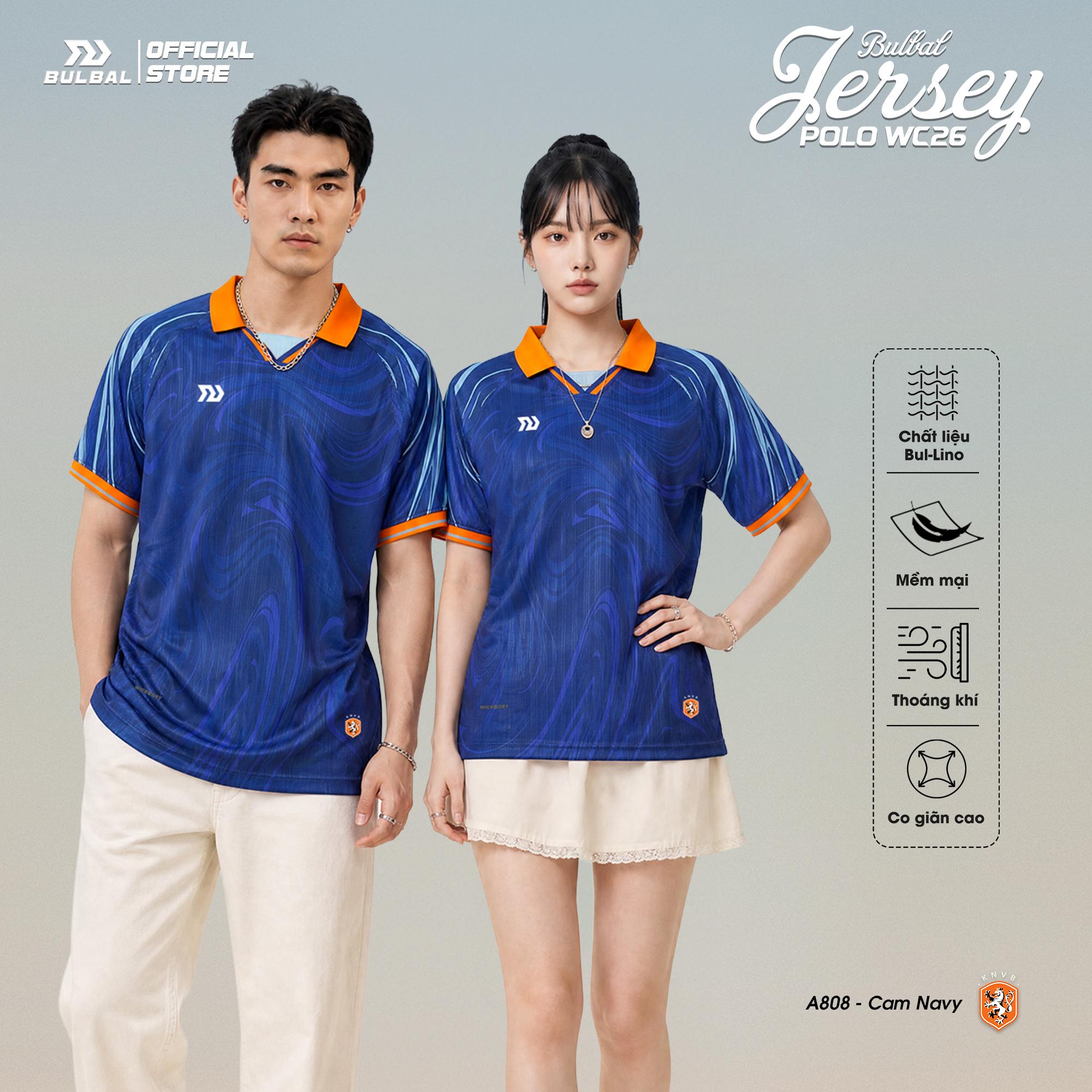 BST Áo Bóng Đá Bulbal Polo Jersey WC26 Vải Dệt Vân Thoáng Khí Thể Thao Đương Đại_thumbnail_2