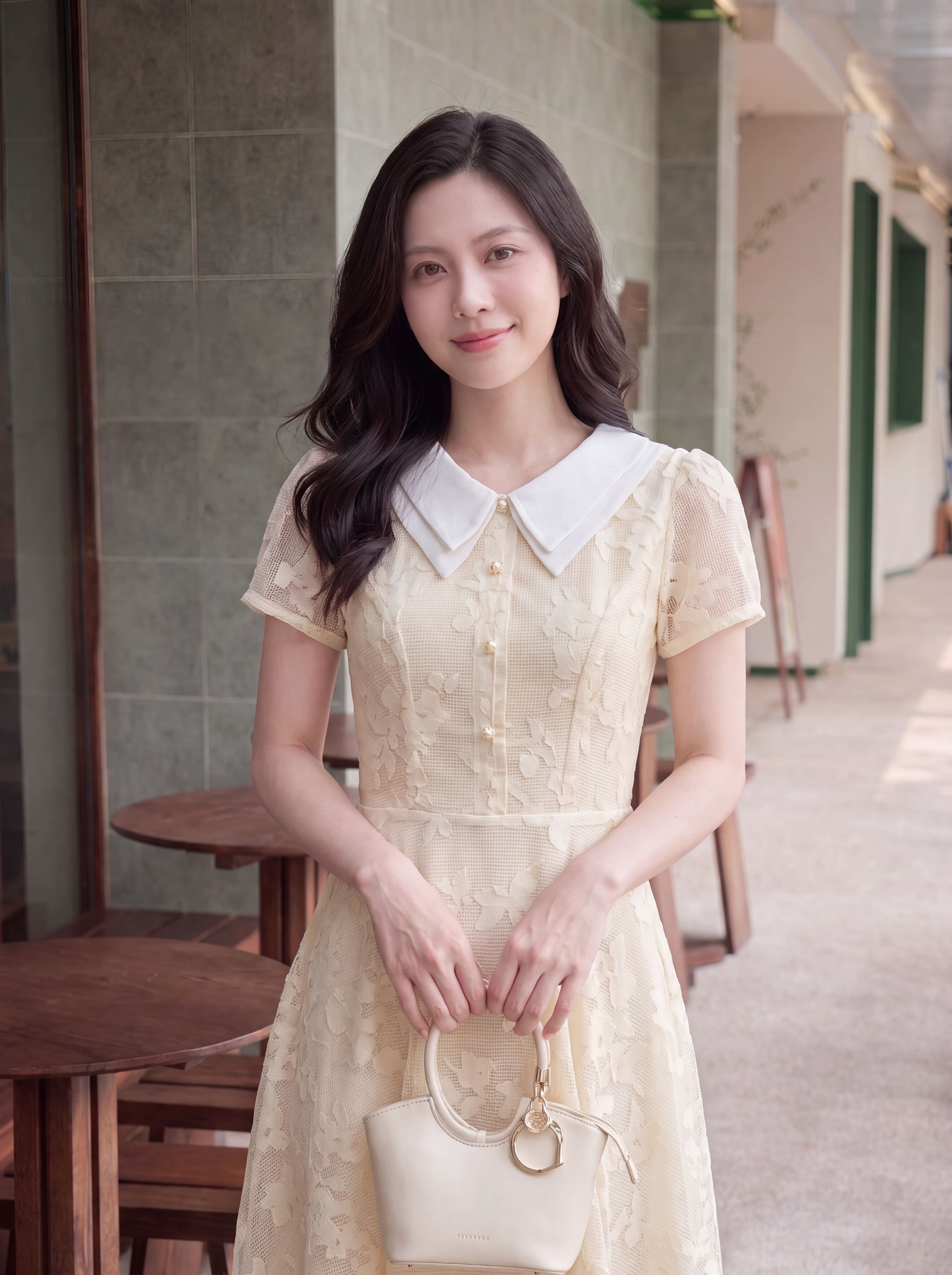 Váy ren cộc tay 2 lá cổ 606006_thumbnail_5