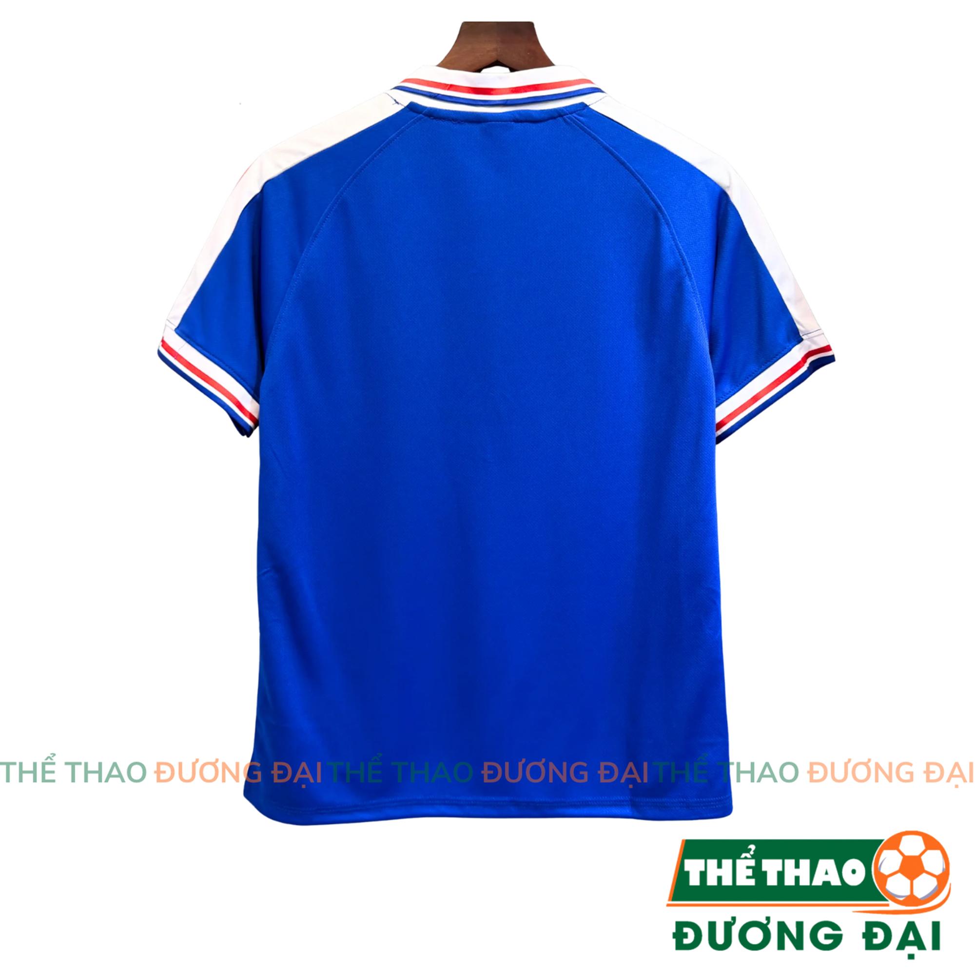 Quần Áo Bóng Đá ĐT Pháp Bích 1998 Thun Mè Cao Cấp Thoáng Khí Thể Thao Đương Đại_thumbnail_1