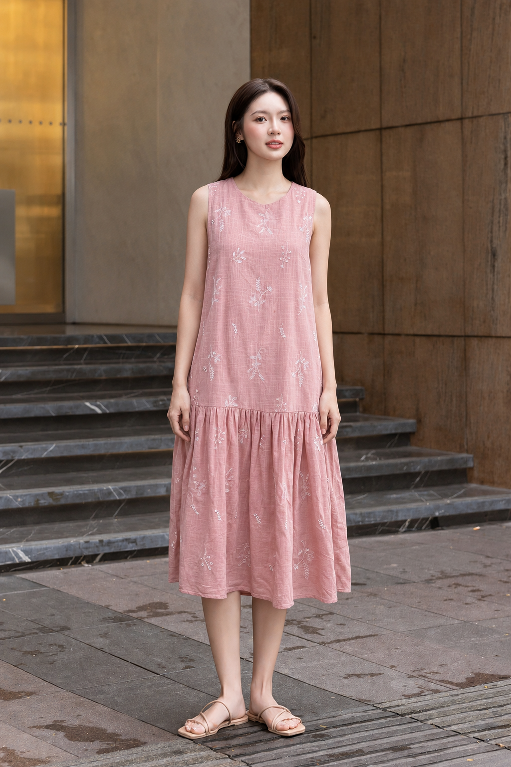 LV0402 - VÁY HỒNG