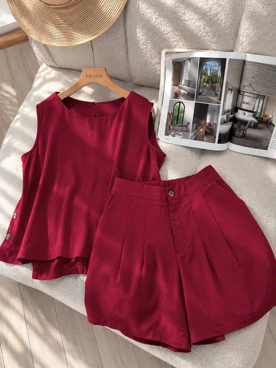 Set đùi Linen bột áo sát nách phối nút_thumbnail_8
