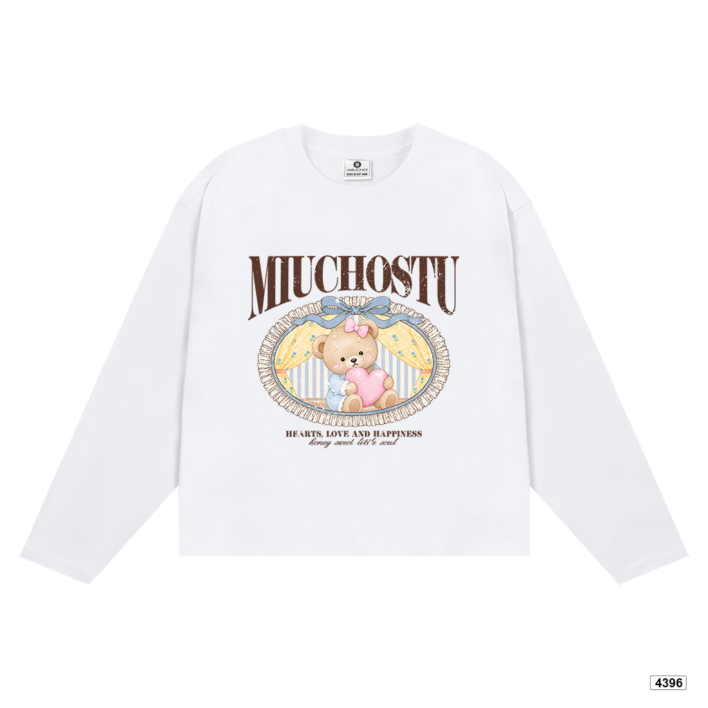 Áo thun tay dài nữ honey bear form boxy Miucho 4396_thumbnail_12