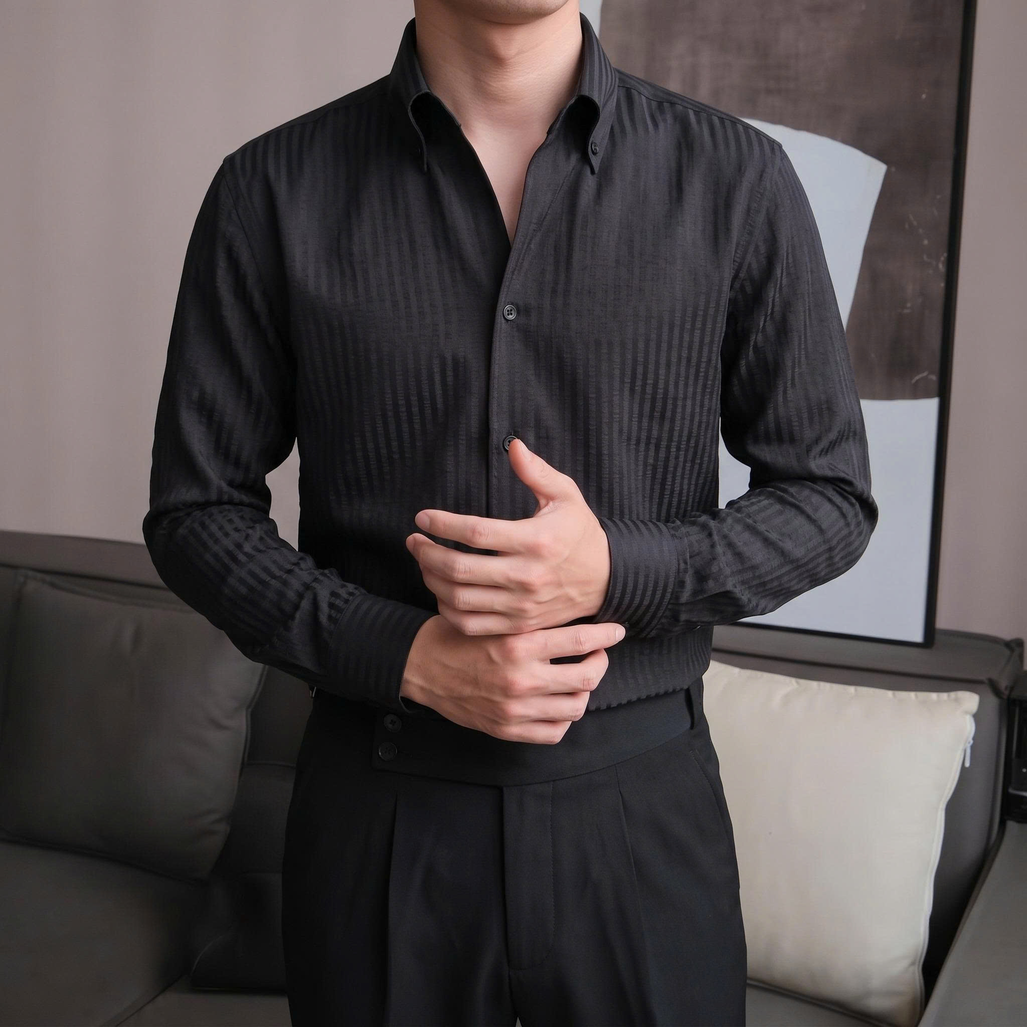 Áo Sơ Mi Seersucker Cổ Button Down_thumbnail_20