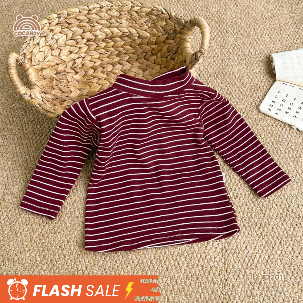 Áo giữ nhiệt kẻ ĐỎ BE cổ 2p
