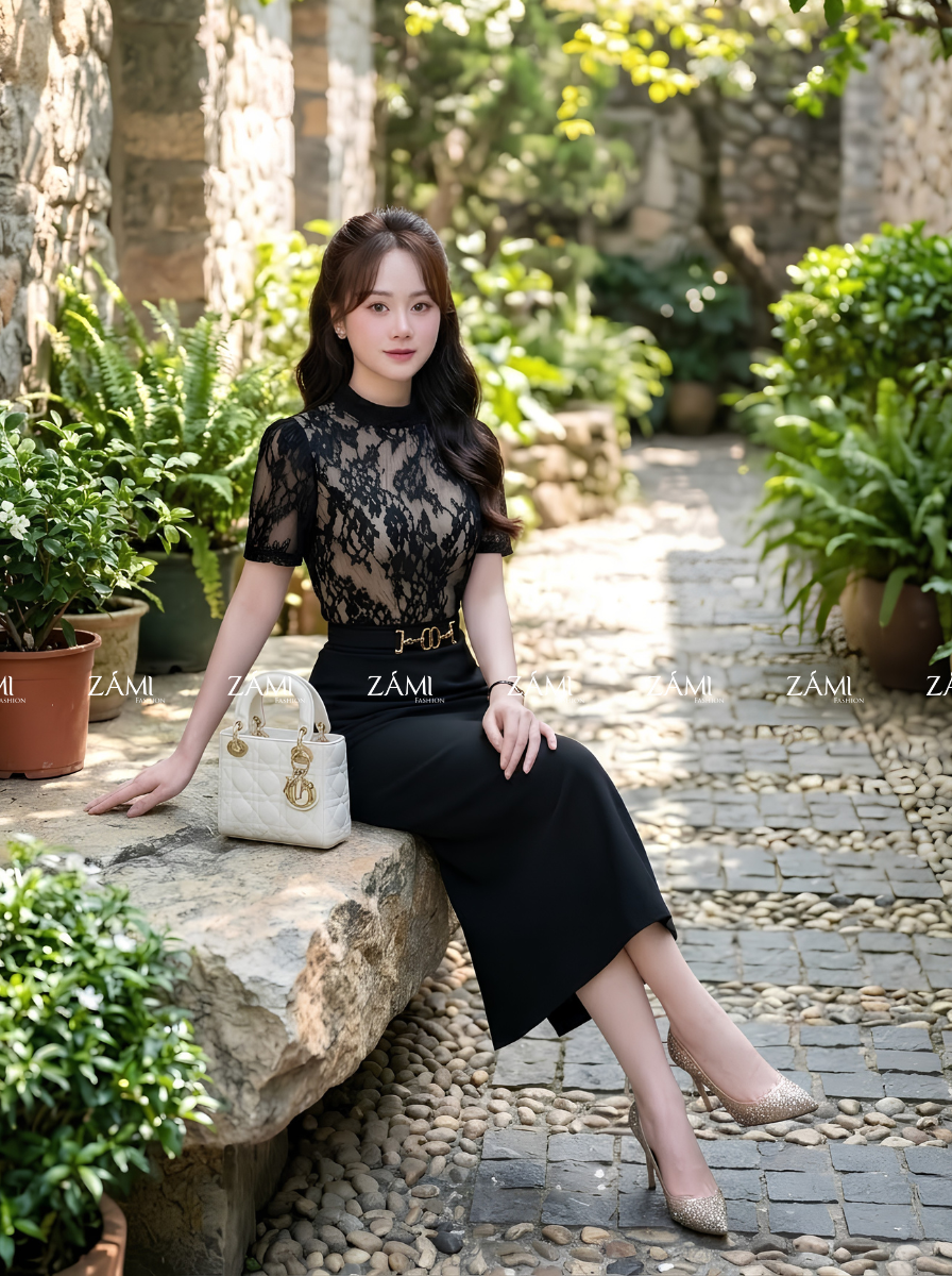 G58 - Đầm Dự Tiệc Phối Ren Sang Trọng_thumbnail_8
