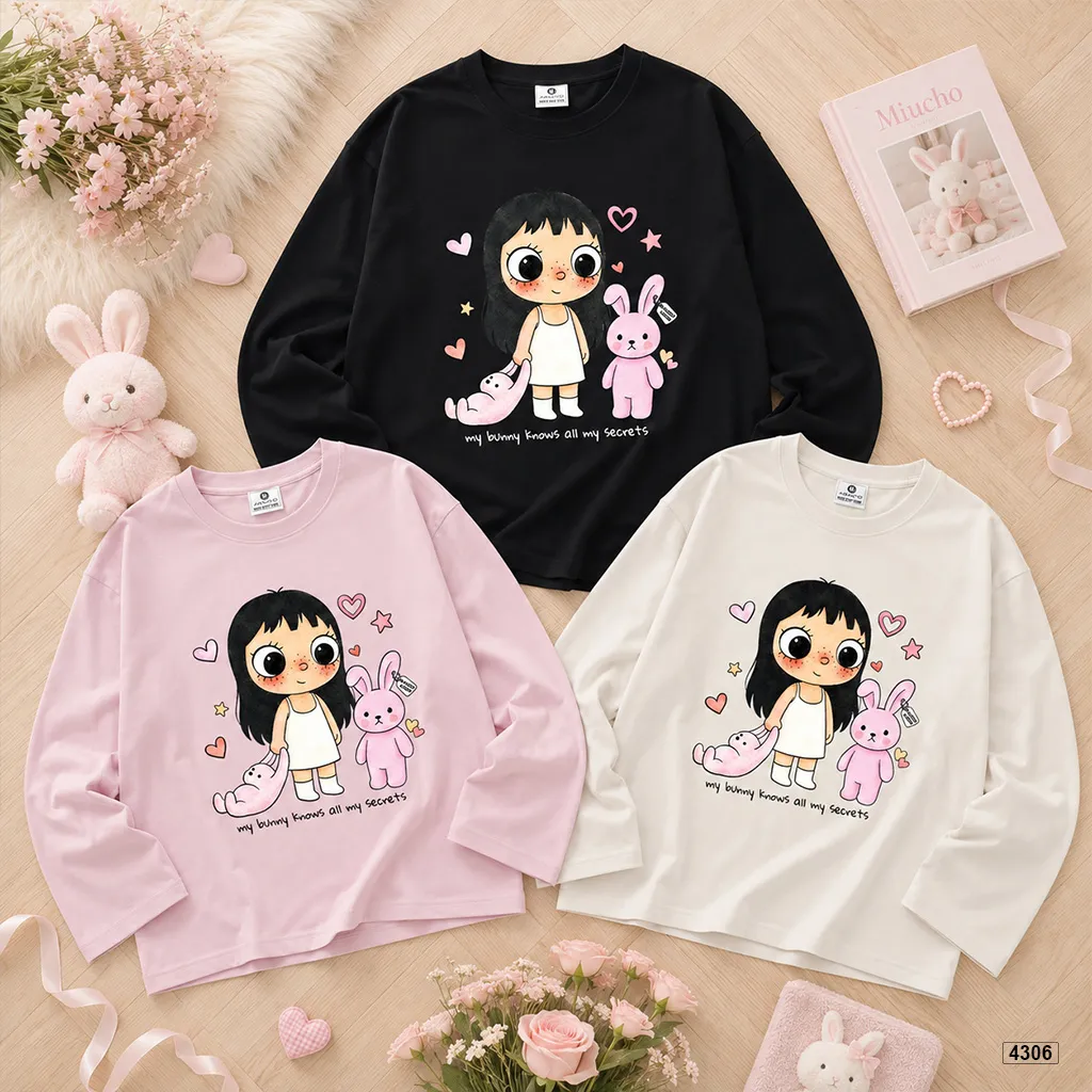 Áo thun tay dài unisex form boxy Miucho 4306_thumbnail_7