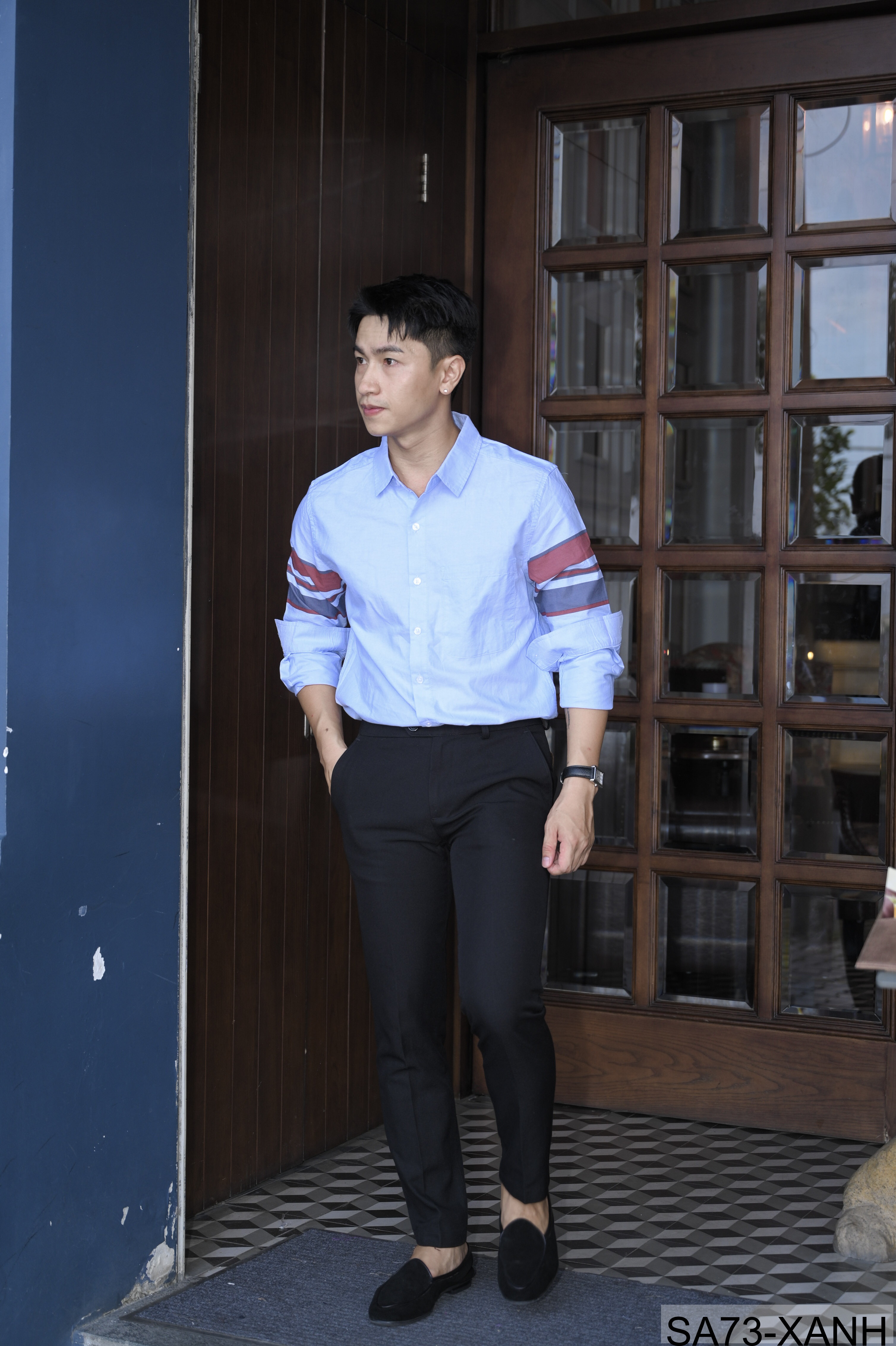 SA73 - Áo sơ mi nam dài tay in sọc tay phong cách Nhật Bản, chất cotton mềm mại, form rộng thoải mái_thumbnail_11