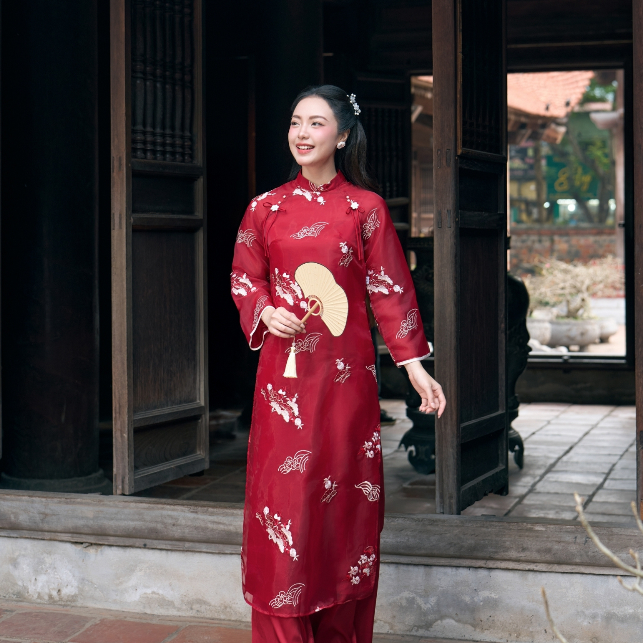 Bộ áo dài ĐỎ 