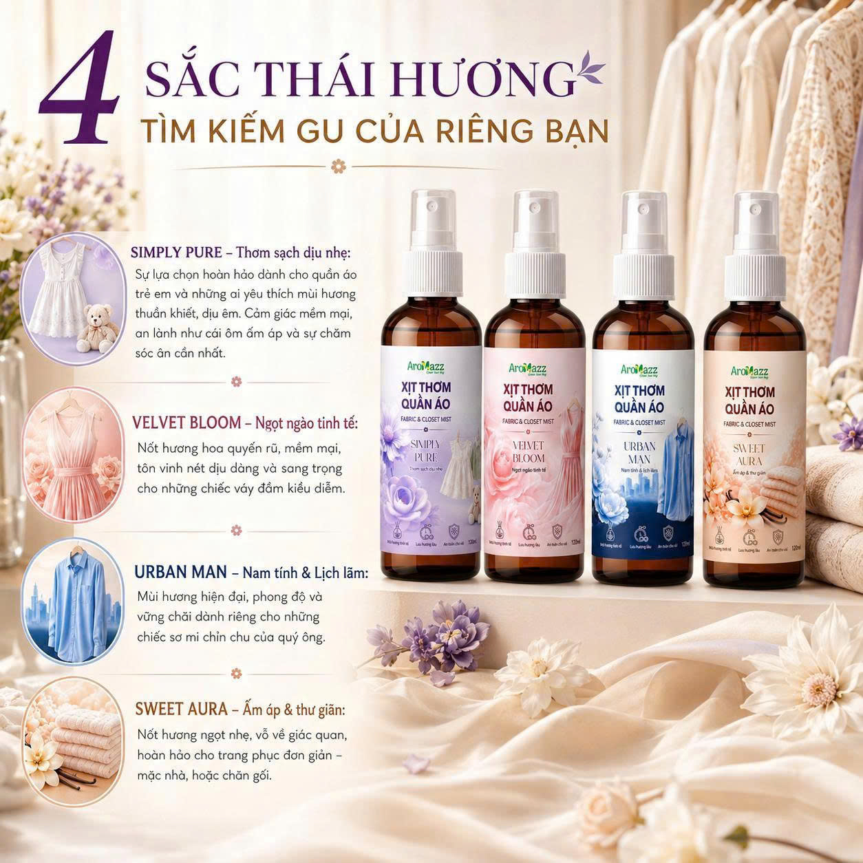 SET 2 Chai Xịt Thơm Quần Áo AroMazz_thumbnail_7