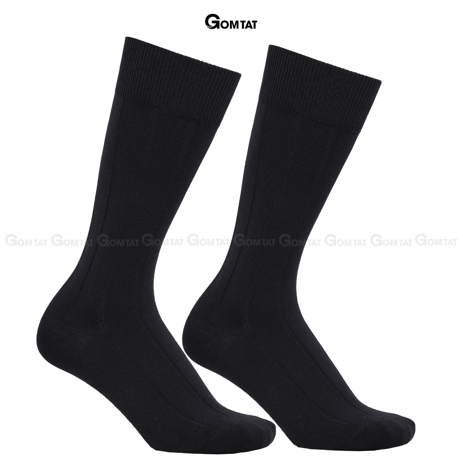 Hộp 4 đôi tất nam cao cổ GOMTAT mẫu gân chìm, chất liệu cotton thoáng mát, êm chân - STA-MIX09_thumbnail_0