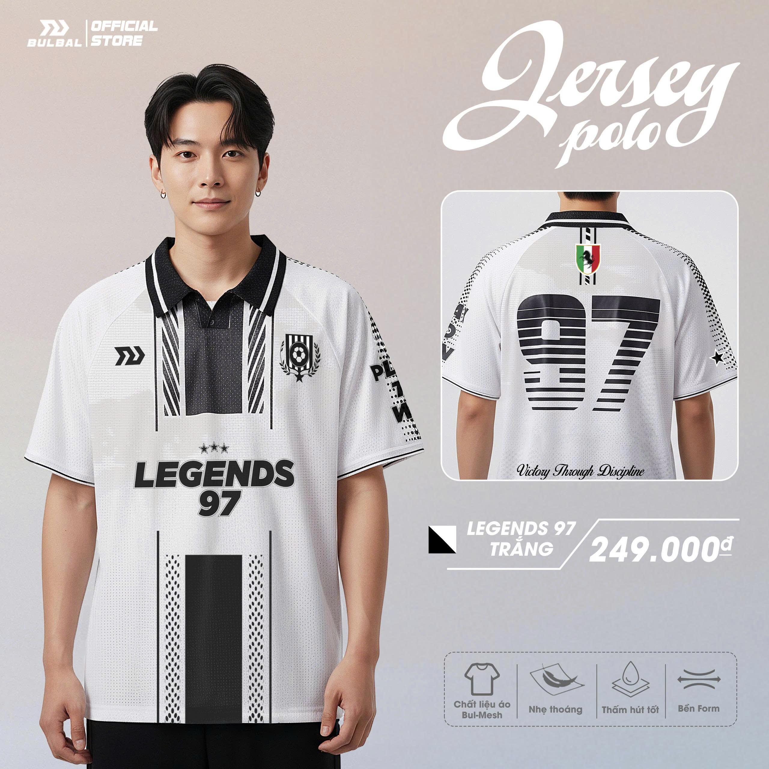 Áo Bóng Đá Bulbal Jersey Polo Vải Lưới Bul-Mesh Thoáng Mát Bền Form Thể Thao Đương Đại_thumbnail_1