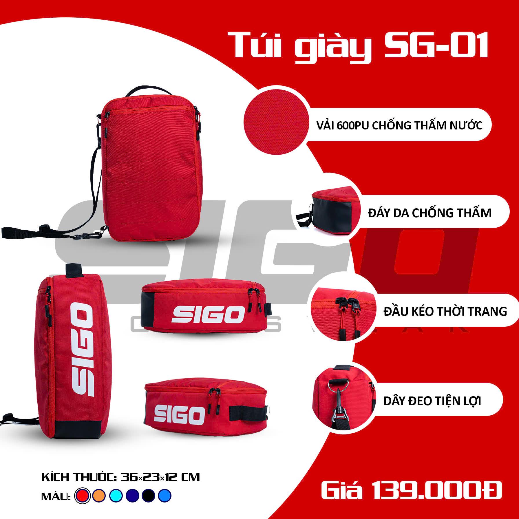 Túi Đựng Giày Hộp Sigo SG01 Kiểu Dáng Năng Động Chống Nước Nhẹ Thể Thao Đương Đại_thumbnail_5