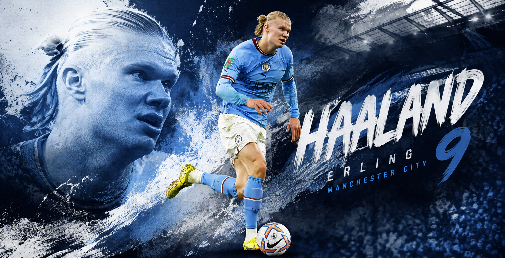Erling Haaland Wall Sticker, Manchester City Soccer Decal, Fathead Style Wall Decal, Soccer Gift for Boys, Soccer Room Decor_thumbnail_3