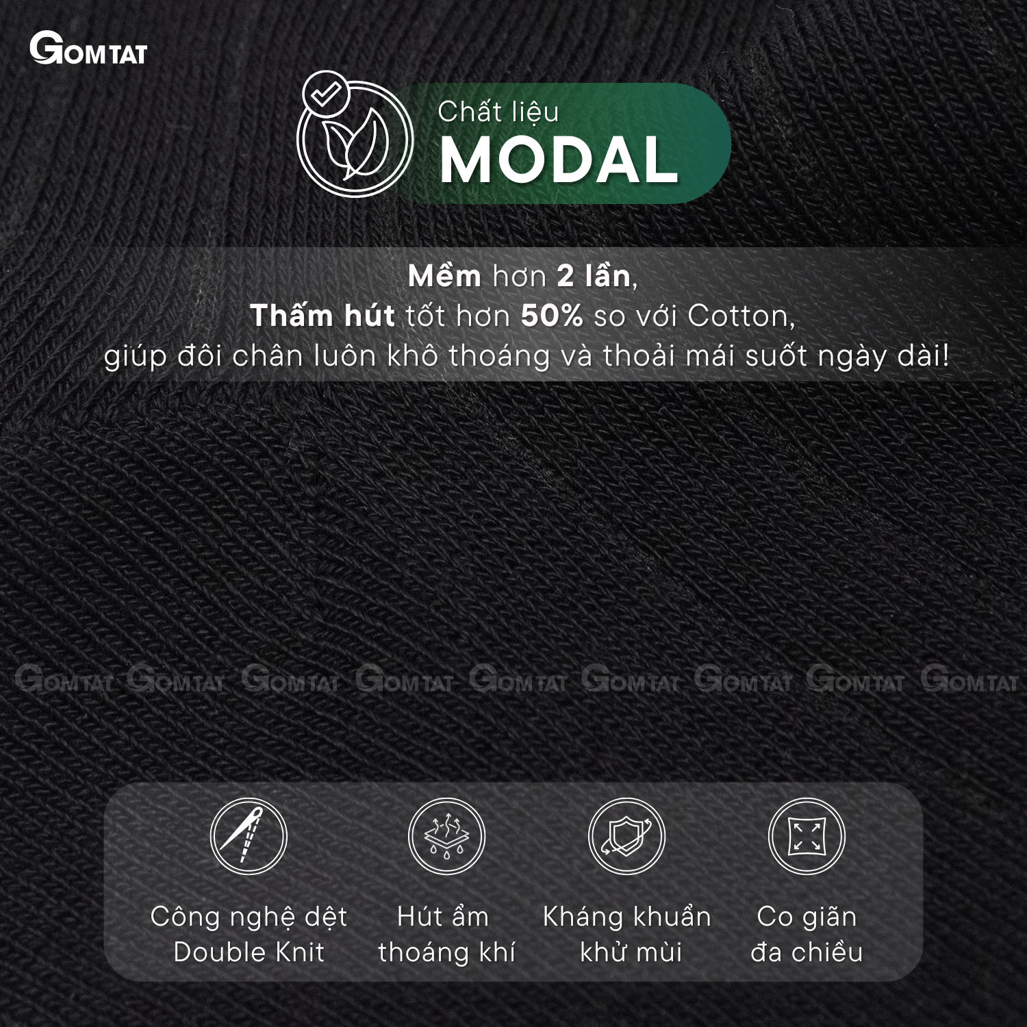 [MODAL PREMIUM] Hộp 5 đôi tất nam đi giày tây GOMTAT, chất liệu sợi Modal gỗ sồi cao cấp kháng khuẩn - STA-5012_thumbnail_7