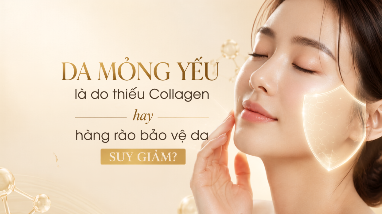 Da mỏng yếu là do thiếu collagen hay hàng rào bảo vệ da suy giảm?