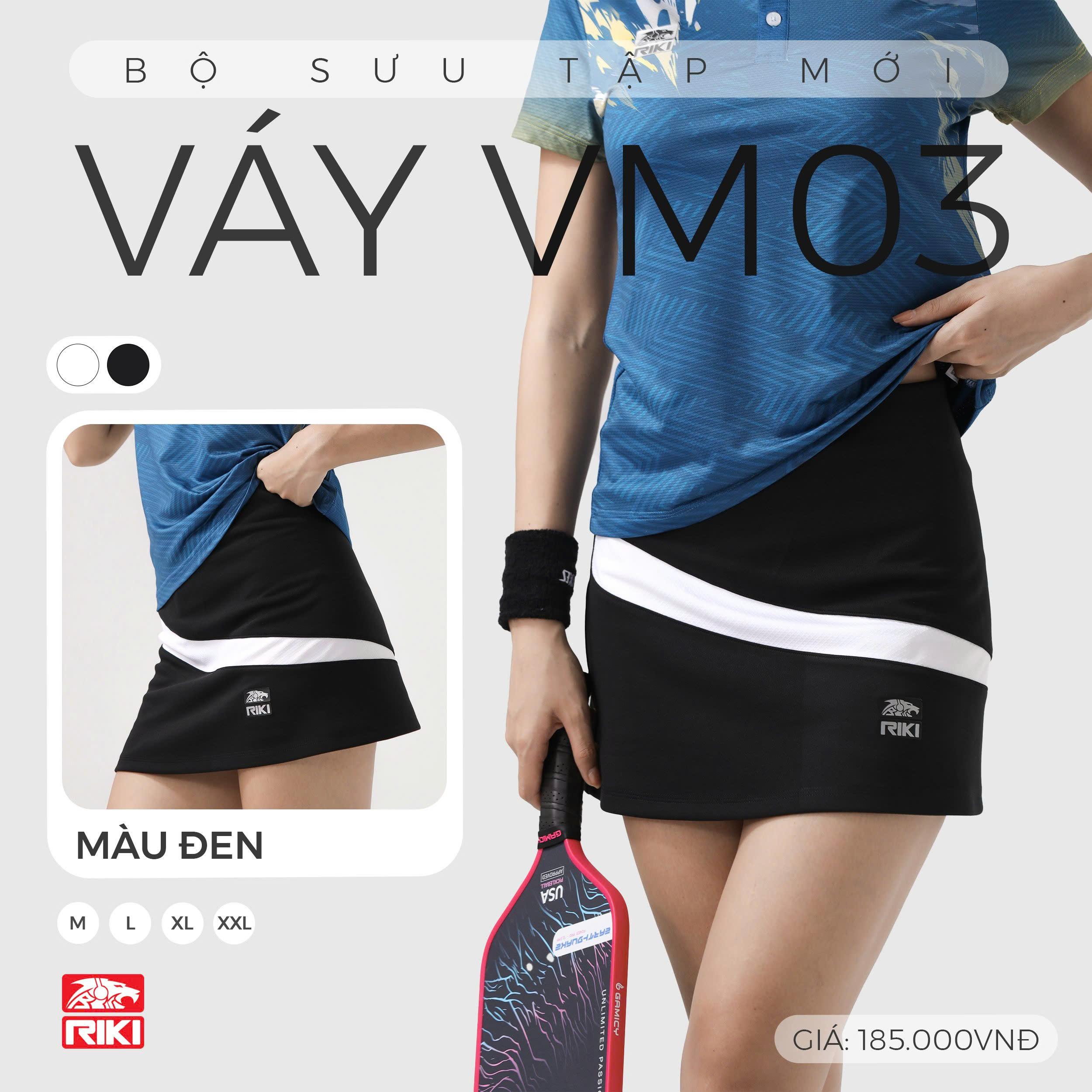 Áo Cầu Lông Pickleball Riki Velocity AL04 Thun Mè Kim Cương 5 Chiều Thể Thao Đương Đại_thumbnail_1