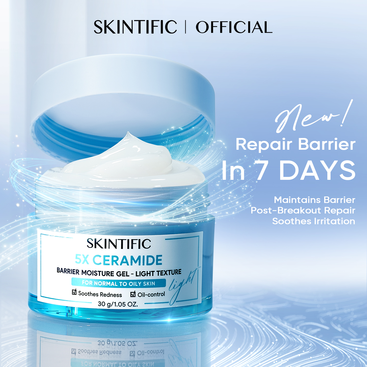 SKINTIFIC 5X Ceramide Barrier Moisture Gel Light