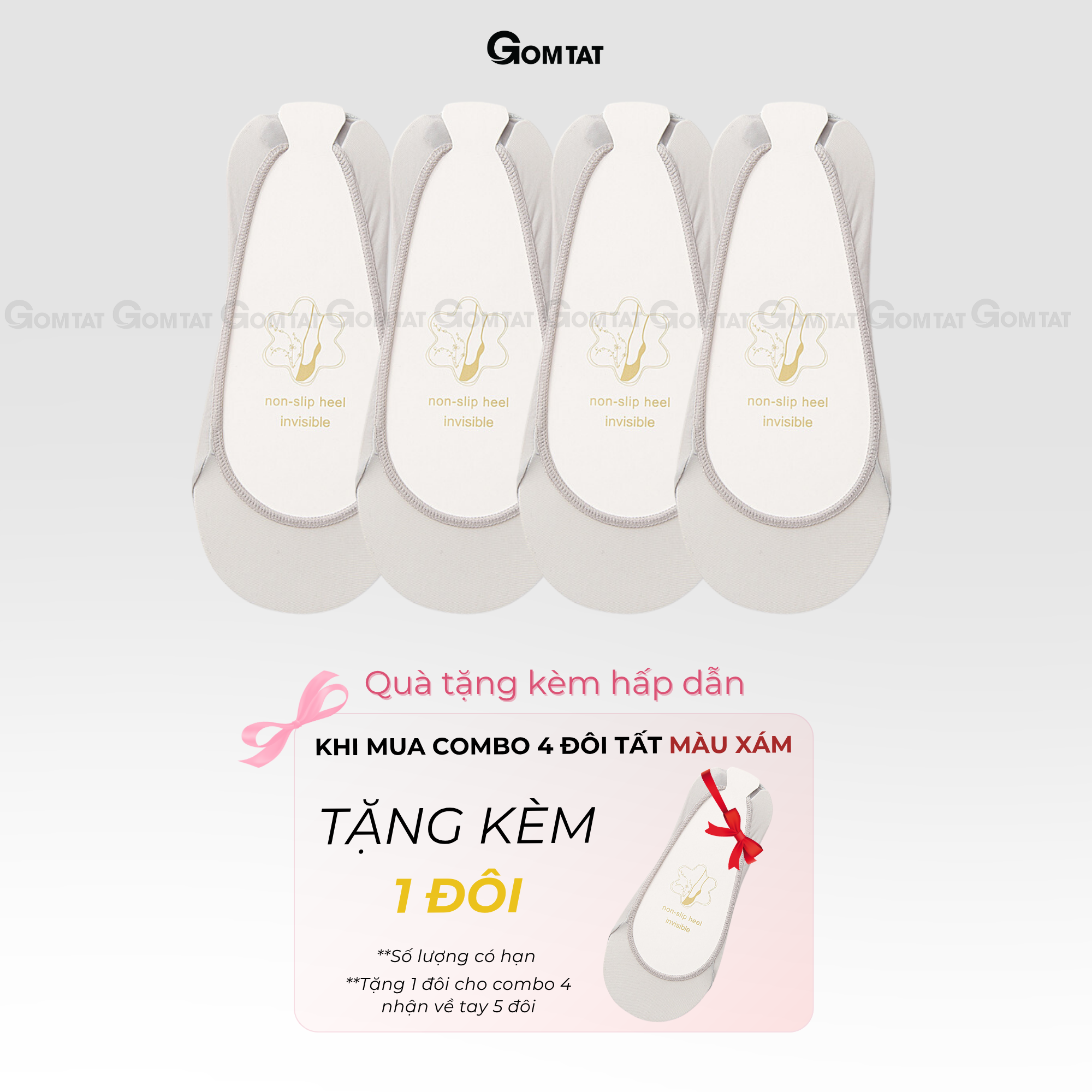 Combo tất nữ lười đi giày cao gót GOMTAT, có đệm silicon chống tuột gót - CAOGOT-SUX-19218_thumbnail_8