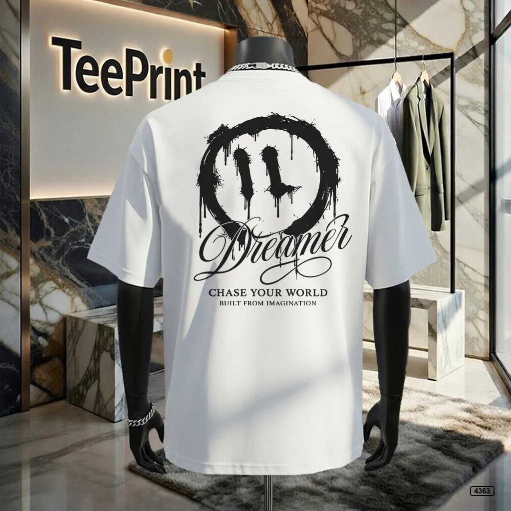 Áo thun nam form rộng Dreamer Slogan TeePrint 4363_thumbnail_3