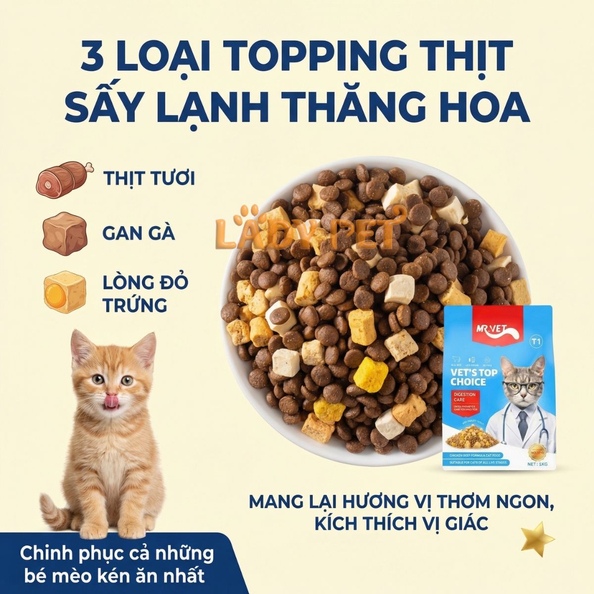 Thức ăn hạt MR VET T1 cho mèo (1KG)_thumbnail_3