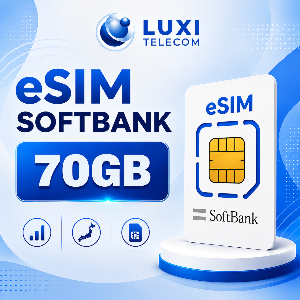 eSIM Data SoftBank 70GB
