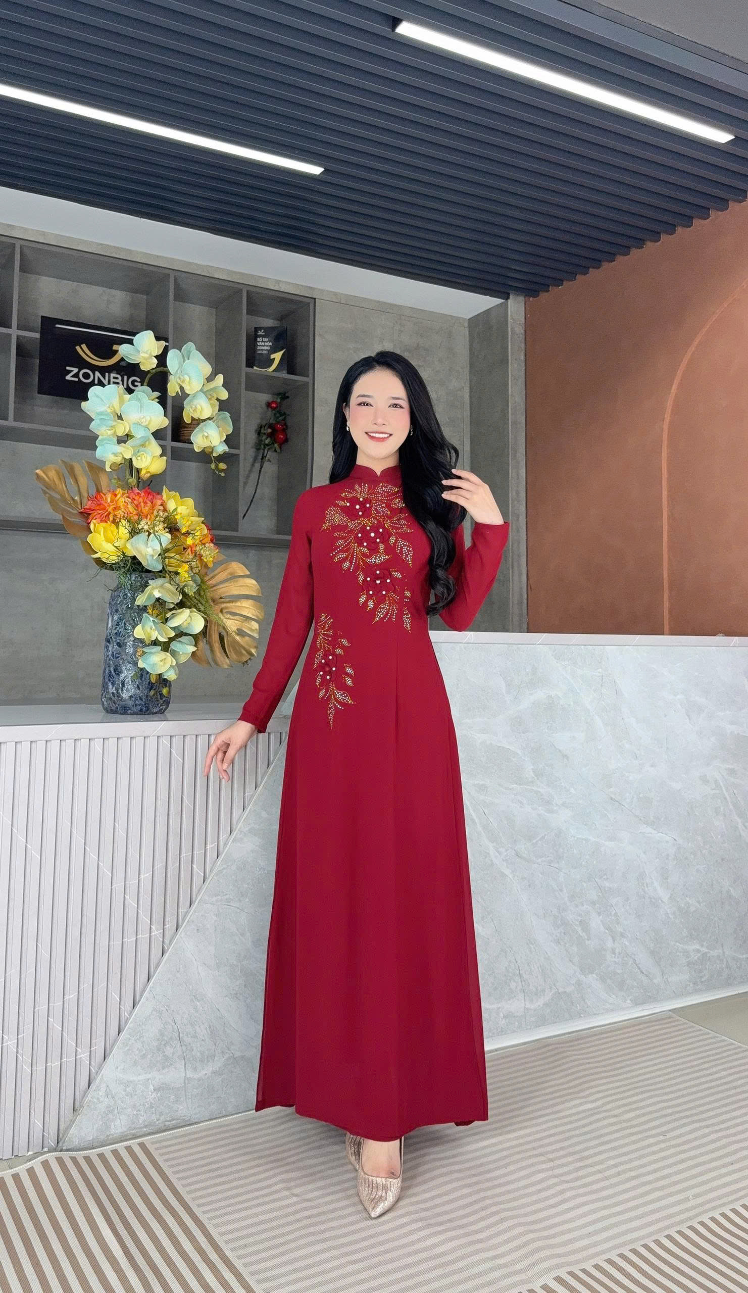 Đầm giả áo dài - Y2211 - Thương hiệu ZONBIG