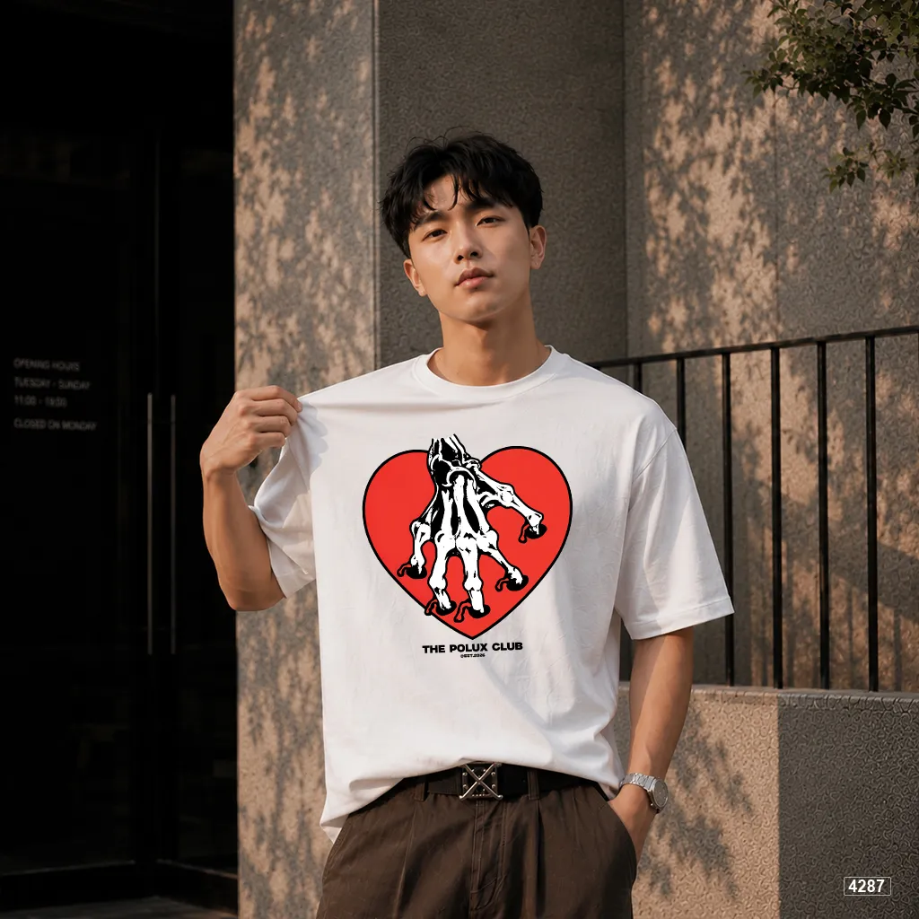Áo thun unisex form rộng phong cách đường phố Polux 4287_thumbnail_3