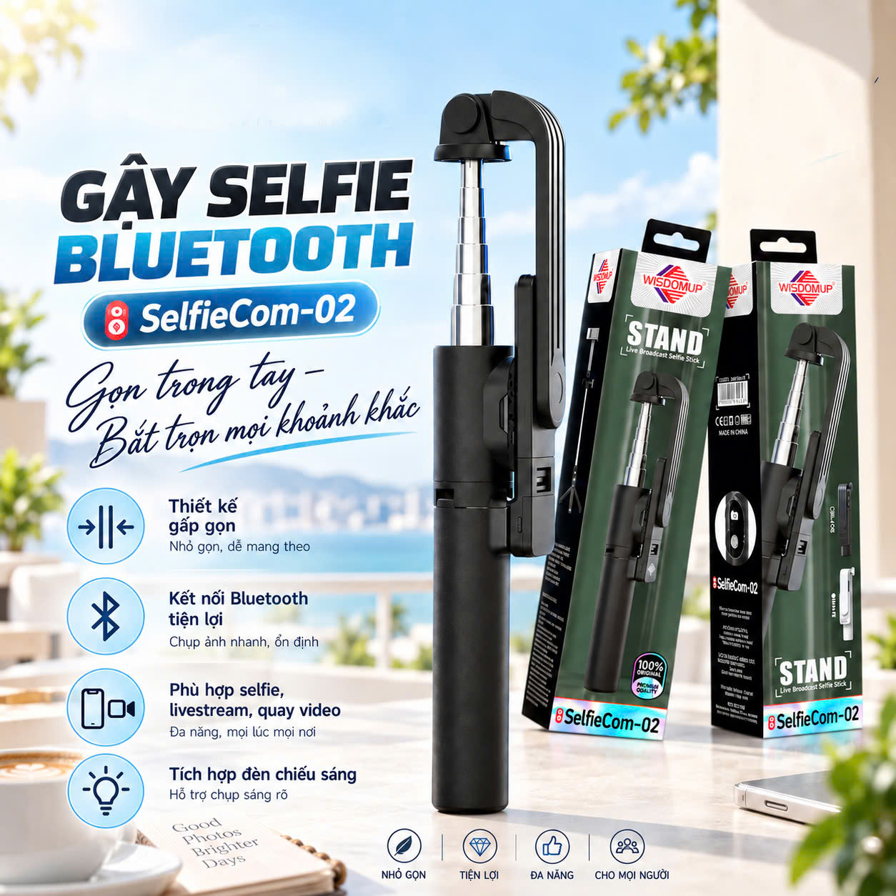 GẬY CHỤP HÌNH BLUETOOTH WISDOMUP