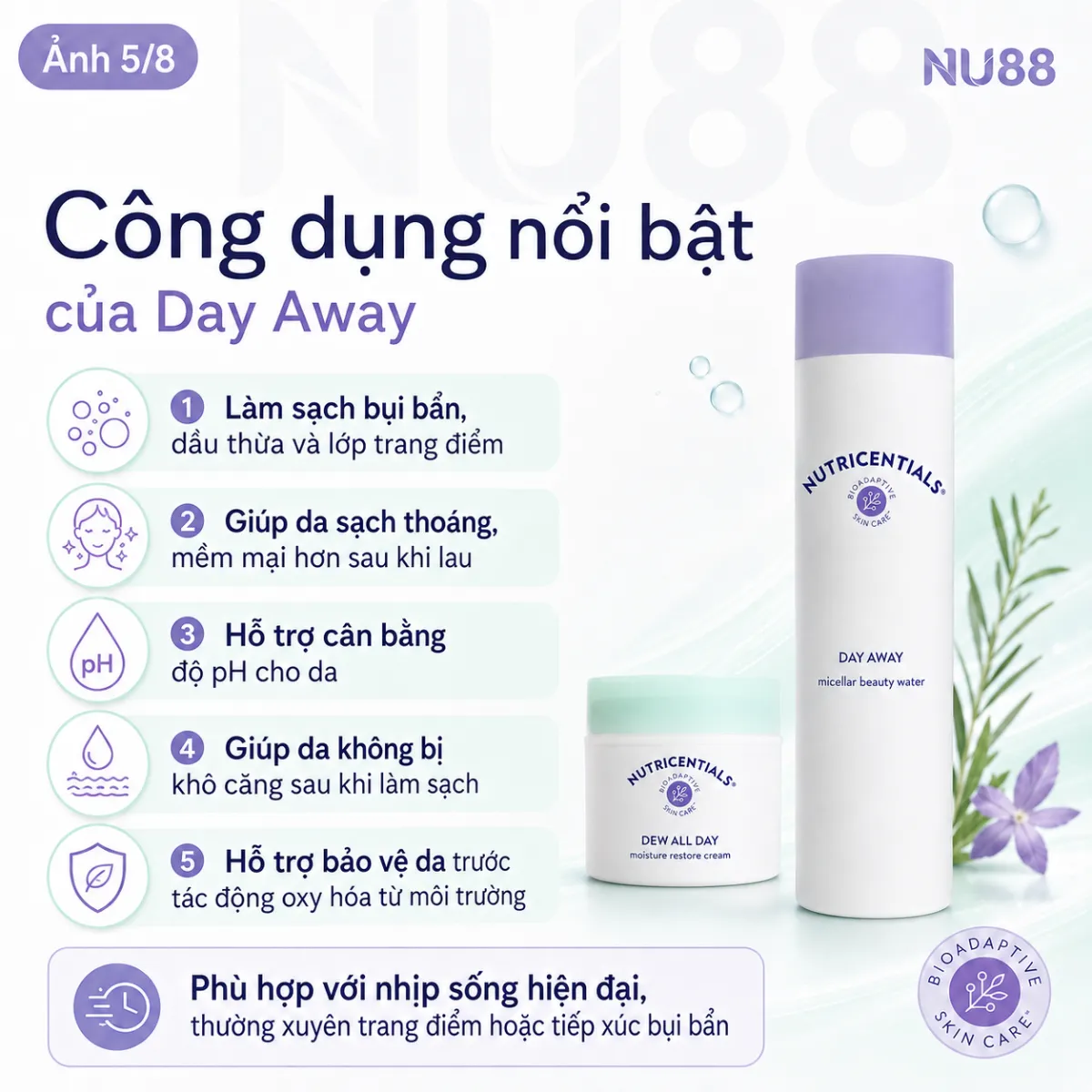 Dung dịch tẩy trang Nutricentials Day Away Micellar Beauty Wate_thumbnail_5