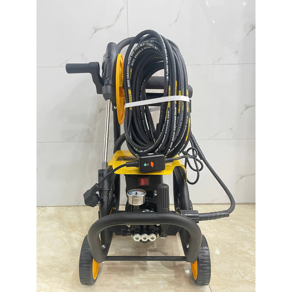 Máy rửa xe bán công nghiệp Kushima siêu mạnh, Dây dài 15m rửa xe, sửa sân, tưới rau- Có Rulo cuốn dây - Giá rẻ_thumbnail_6