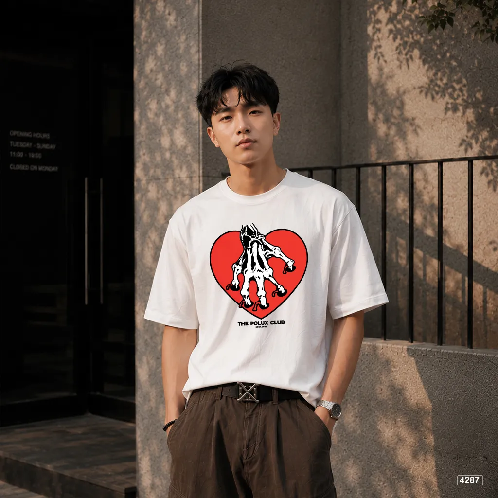 Áo thun unisex form rộng phong cách đường phố Polux 4287_thumbnail_4