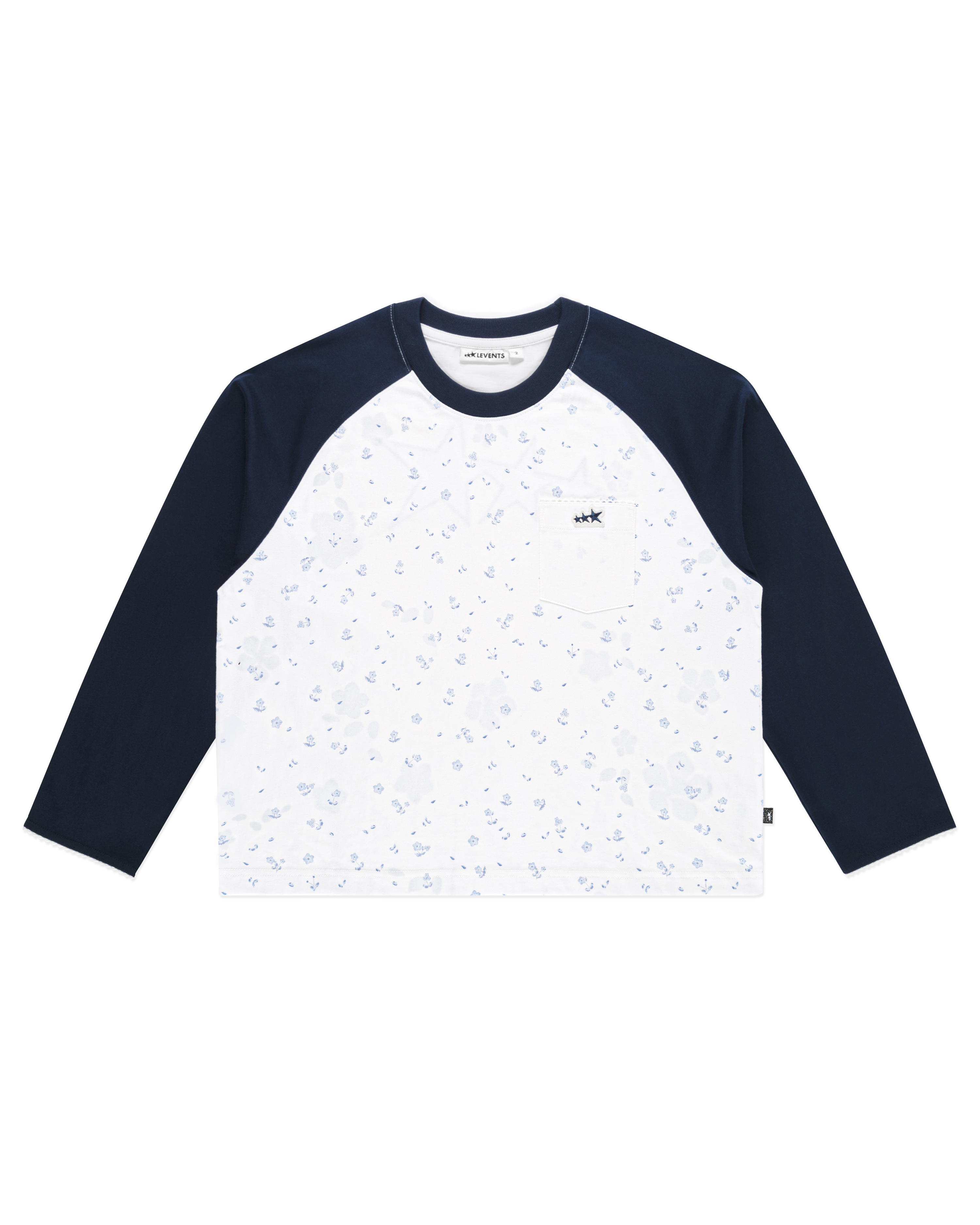 Levents® Forget Me Not Raglan Long Sleeve Boxy Tee