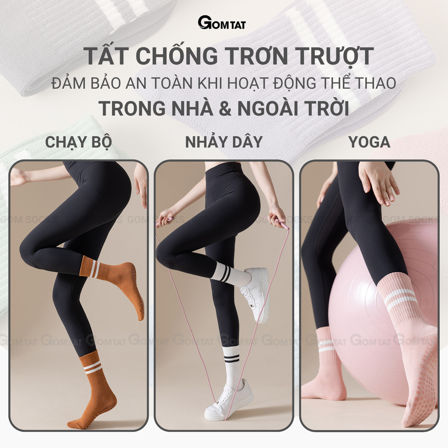 Tất chống trượt cổ cao tập yoga, pilates GOM TẤT, vớ chống trơn thể thao, thiết kế đế cao su an toàn - YOGA-2507_thumbnail_2