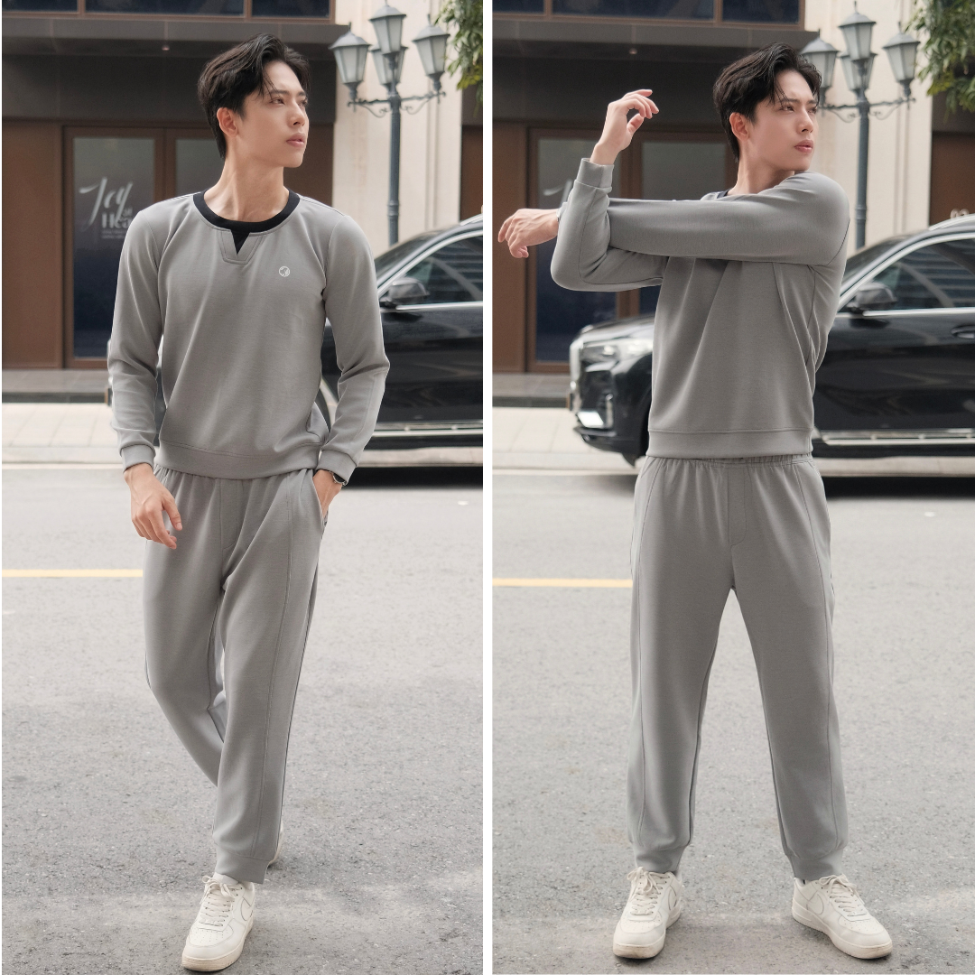 BN67 - Bộ Nỉ Nam Thu Đông Cổ Chui Quần Bo