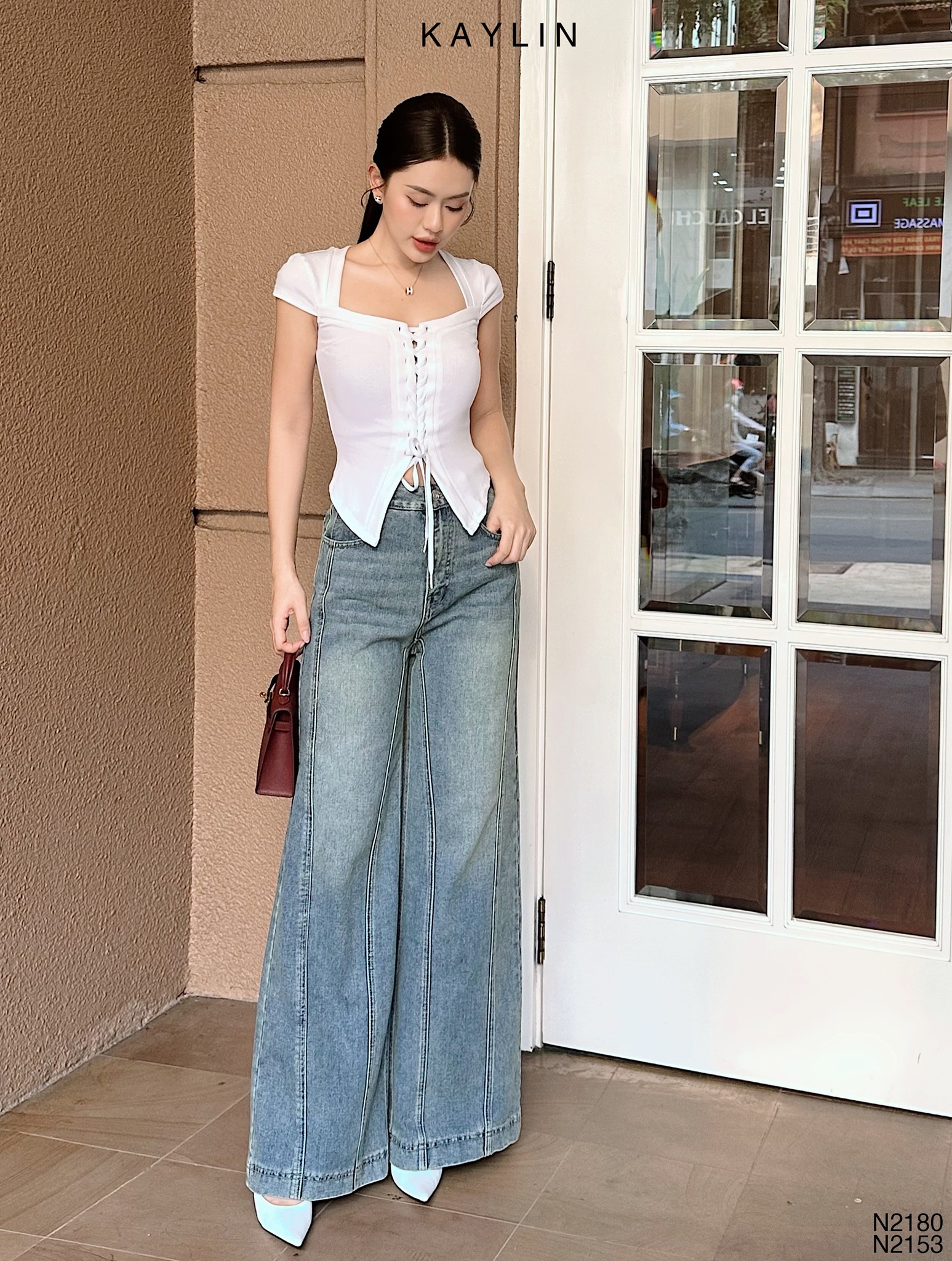 Áo Thun Kiểu Đan Dây KAYLIN