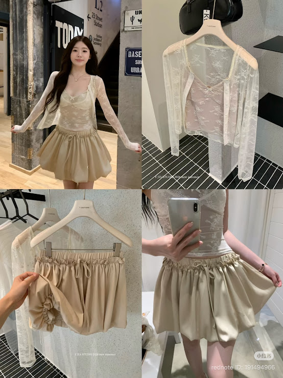 Lucas - Set 3 chi tiết áo 2 dây ren + áo cardigan + chân váy bom ngắn_thumbnail_3