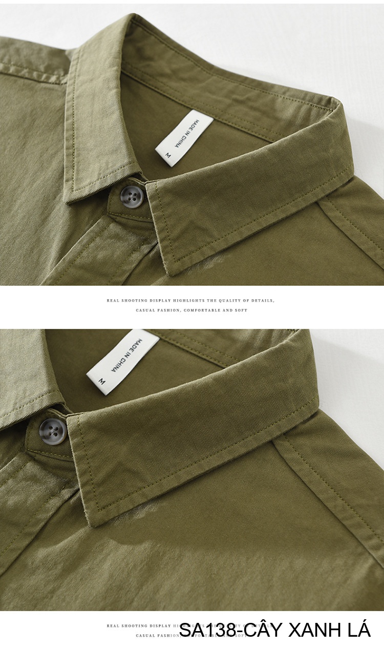 SA138 - Áo sơ mi nam dài tay in họa tiết thời trang, chất cotton 100%, form rộng nhẹ nhàng, màu trắng và xanh lá_thumbnail_12