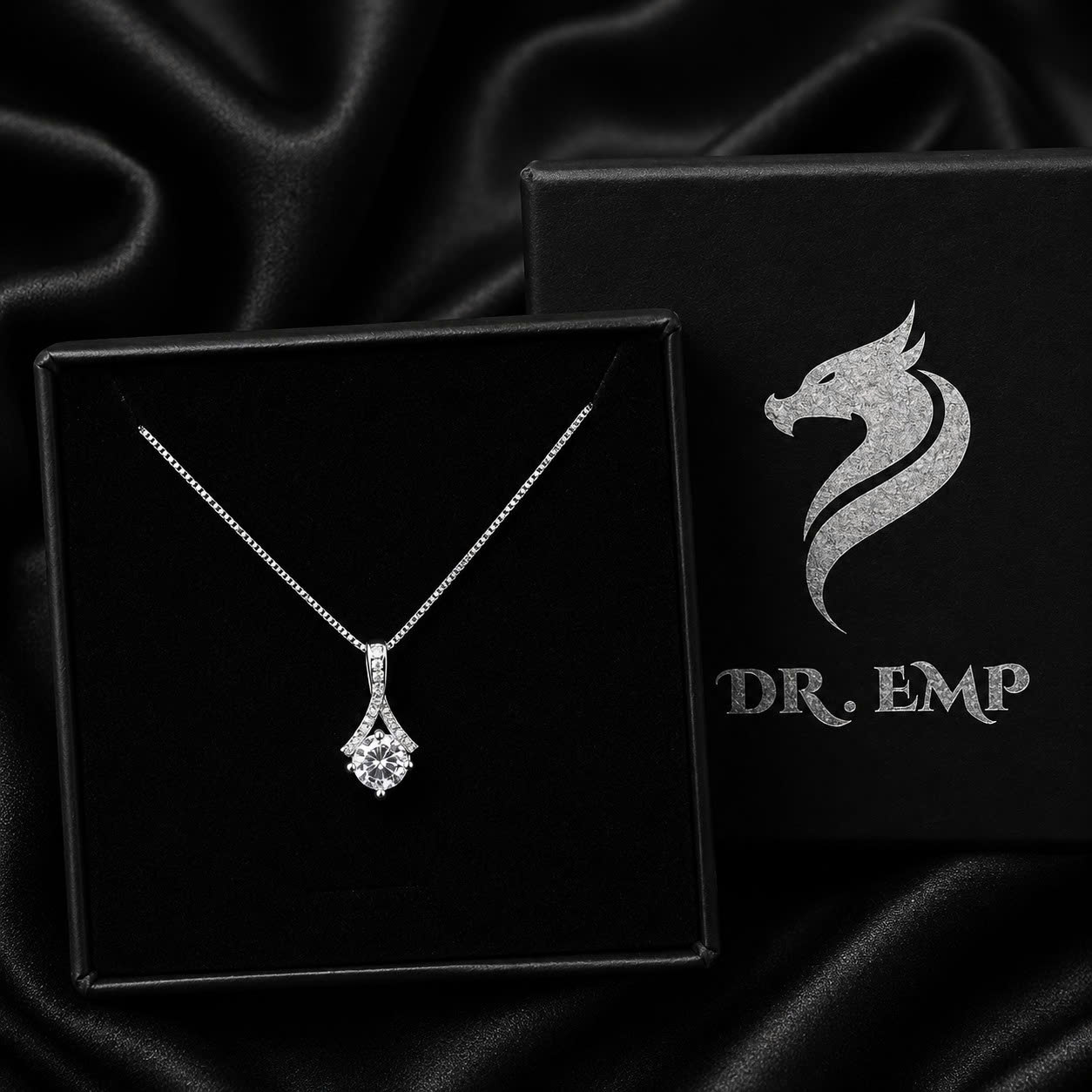 Vòng cổ bạc xi kim dây mảnh charm đá kiểu_thumbnail_1