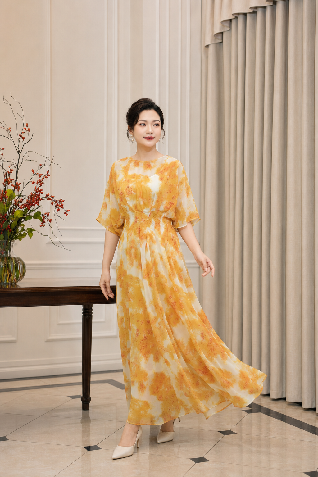 LV019 - VÁY HỌA TIẾT VÀNG_thumbnail_3