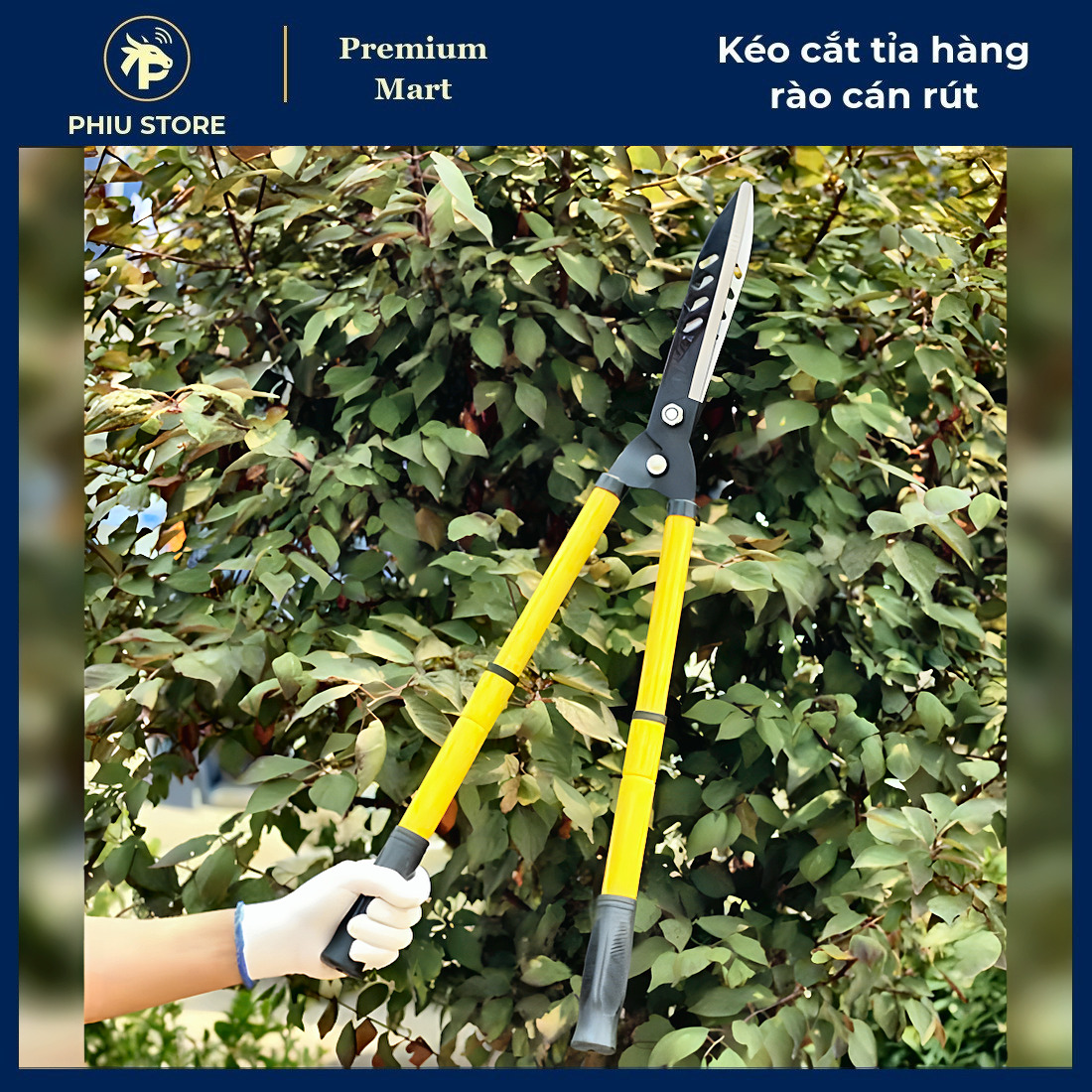 Kéo Cắt Hàng Rào - Kéo Cắt Tỉa Hàng Rào Cán Rút, Kéo Cắt Cành Hàng Rào - PHIU STORE_thumbnail_5