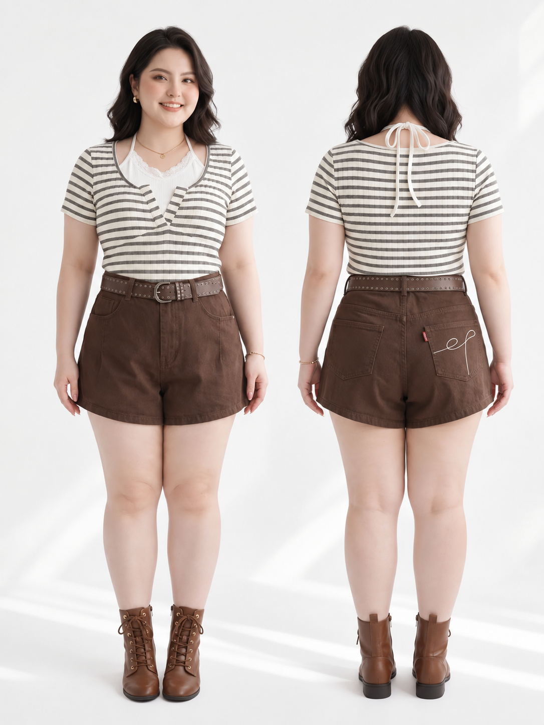 Hình giới thiệu quần short jean thêu túi T-QSJ1328