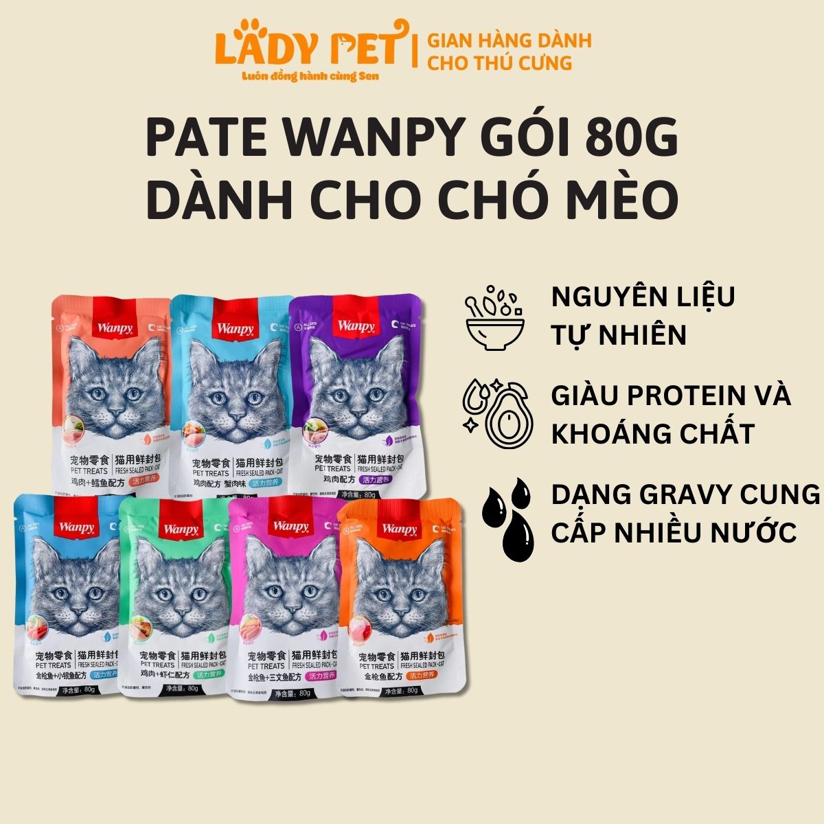 Pate Wanpy gói 80gr