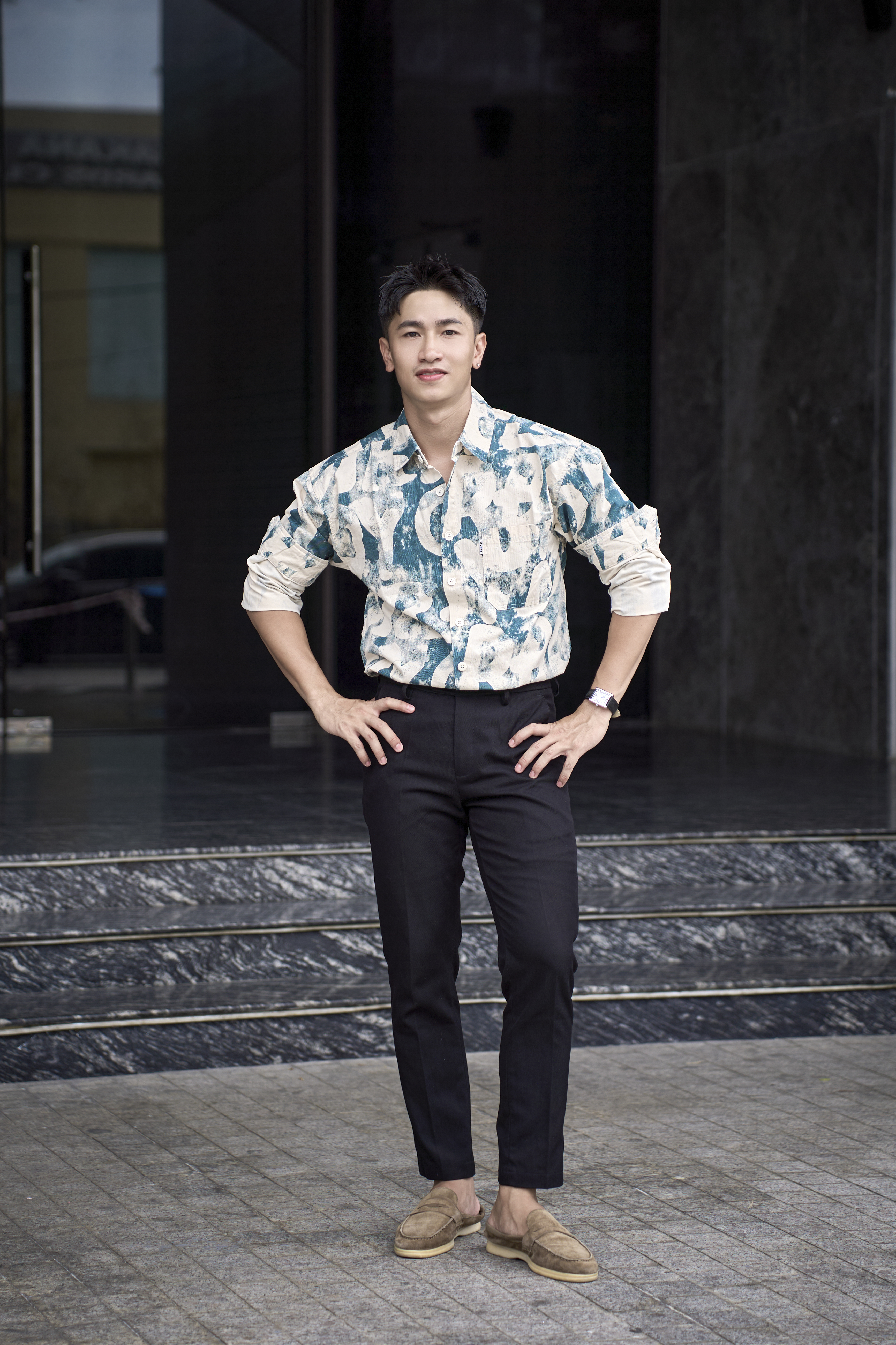 SA122 - Áo sơ mi dài tay họa tiết chữ phong cách Nhật Bản, chất cotton 100%, form rộng thoải mái_thumbnail_5
